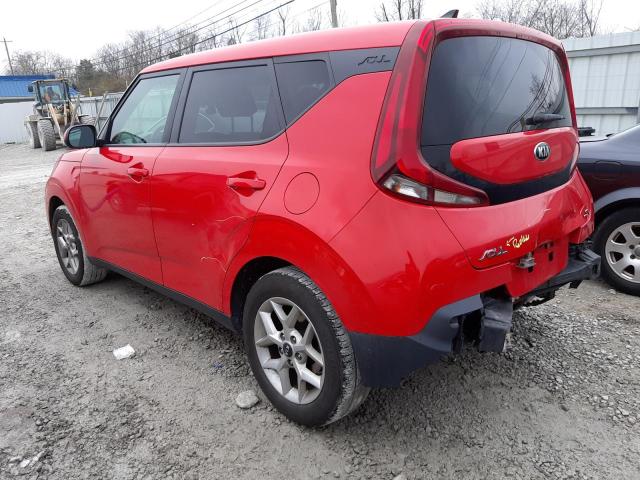 KNDJ23AUXL7020608 - 2020 KIA SOUL LX RED photo 2