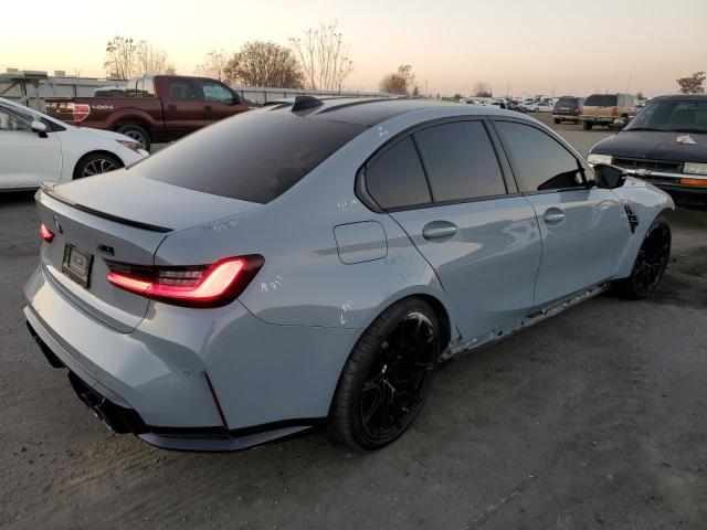 WBS33AY02NFL74430 - 2022 BMW M3 COMPETI GRAY photo 3