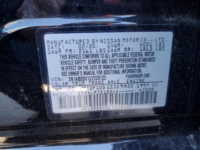 3N1AB8DV1LY228122 - 2020 NISSAN SENTRA SR BLACK photo 13