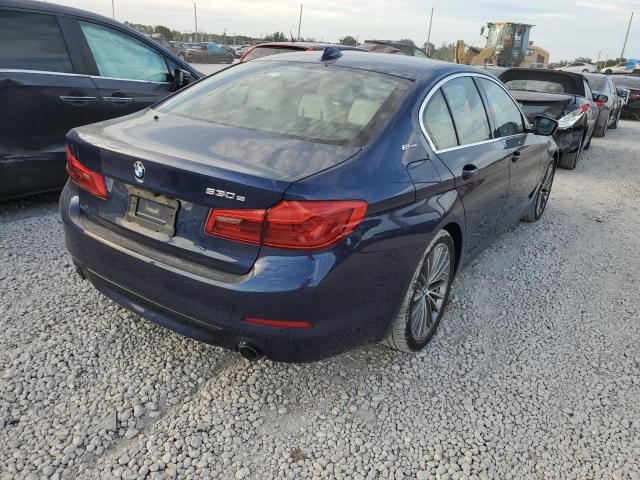 WBAJA9C58KB393506 - 2019 BMW 530E BLUE photo 3