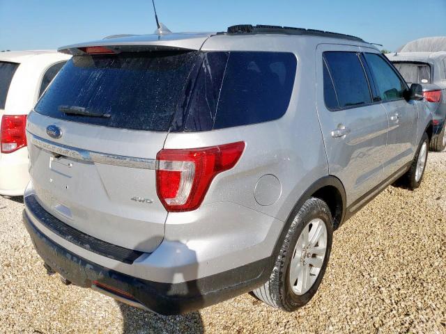 1FM5K8D89KGB05477 - 2019 FORD EXPLORER X SILVER photo 4