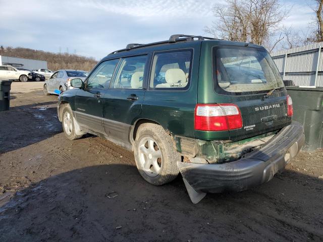 JF1SF65562H716930 - 2002 SUBARU FORESTER S GREEN photo 2