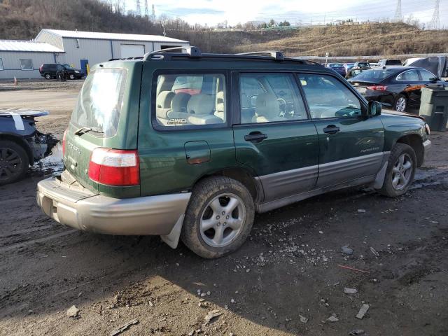 JF1SF65562H716930 - 2002 SUBARU FORESTER S GREEN photo 3
