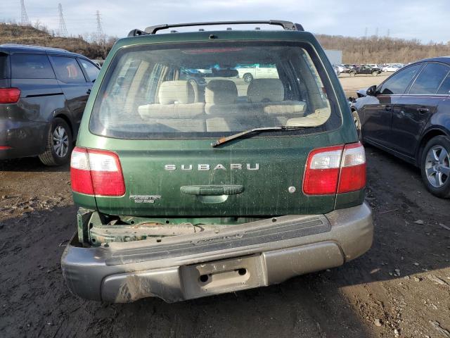 JF1SF65562H716930 - 2002 SUBARU FORESTER S GREEN photo 6