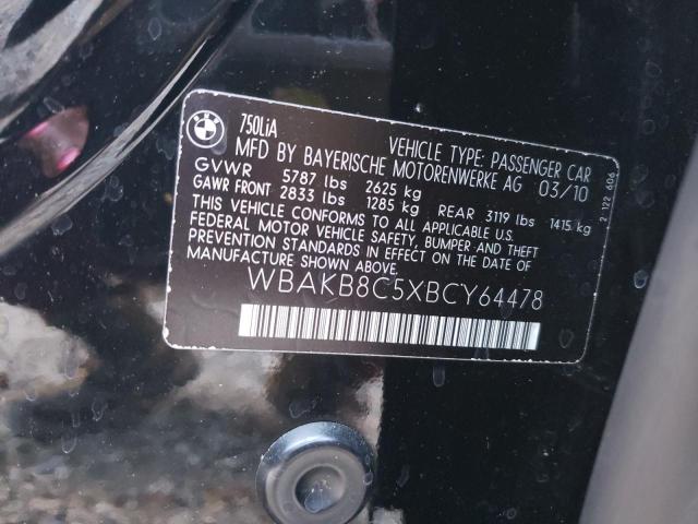 WBAKB8C5XBCY64478 - 2011 BMW ALPINA B7 BLACK photo 12