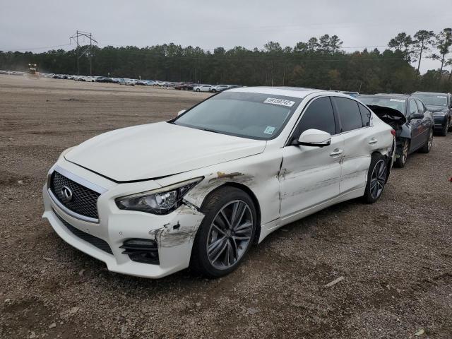 JN1AV7AP2EM690685 - 2014 INFINITI Q50 HYBRID WHITE photo 1