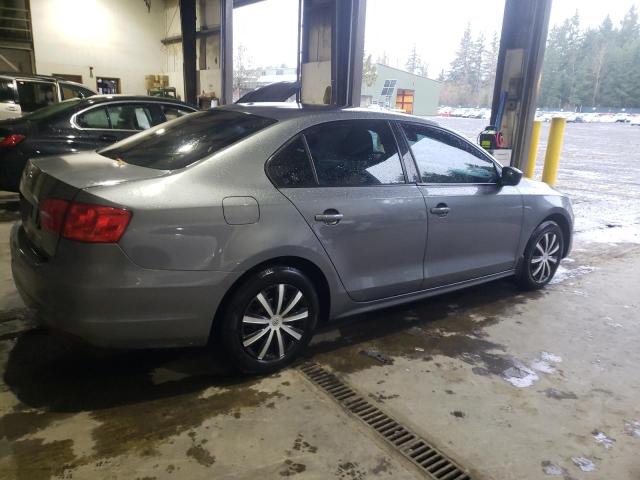 3VW2K7AJXEM418635 - 2014 VOLKSWAGEN JETTA BASE GRAY photo 3