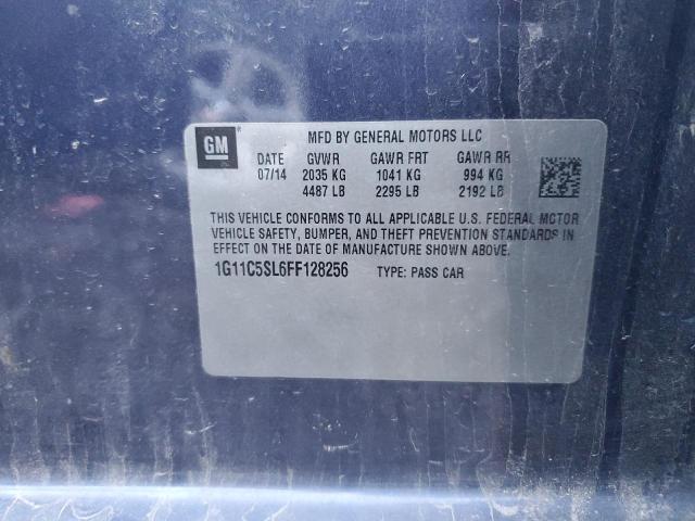 1G11C5SL6FF128256 - 2015 CHEVROLET MALIBU 1LT 蓝色 照片 12