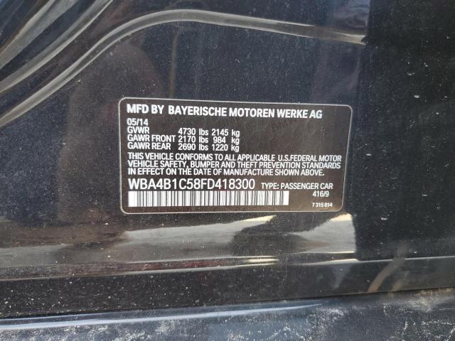 WBA4B1C58FD418300 - 2015 BMW 435 I GRAN BLACK photo 13