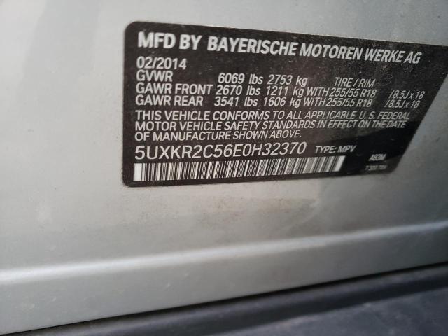 5UXKR2C56E0H32370 - 2014 BMW X5 SDRIVE3 SILVER photo 13