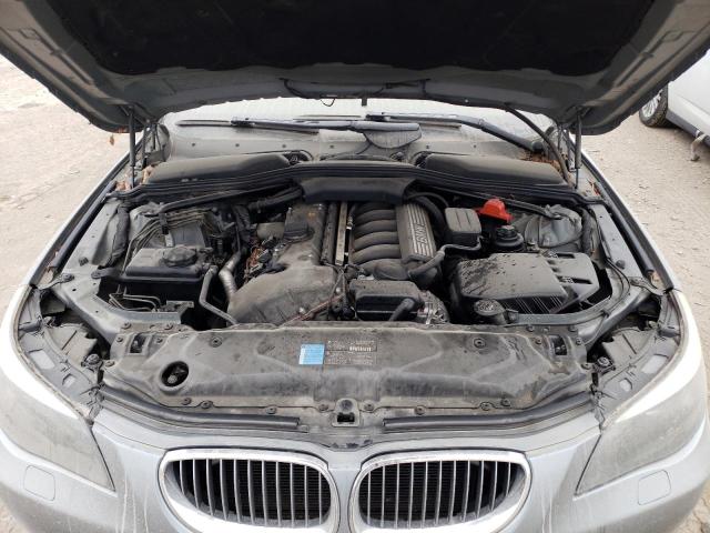 WBANE53556CK85830 - 2006 BMW 5 SERIES GRAY photo 11