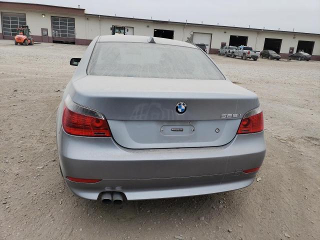 WBANE53556CK85830 - 2006 BMW 5 SERIES GRAY photo 6