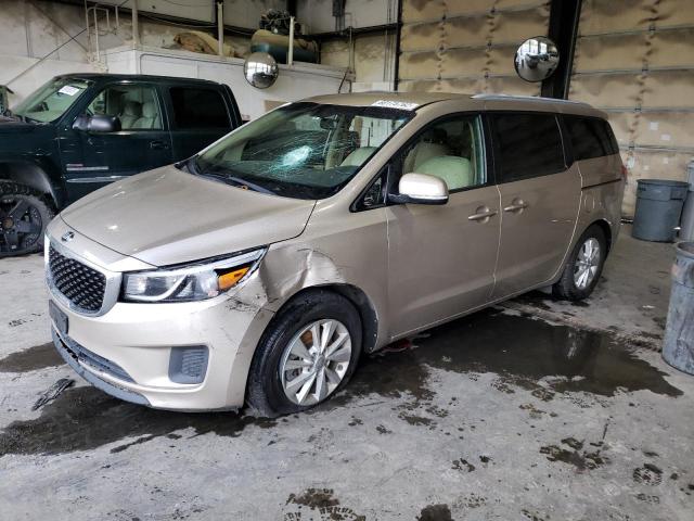 KNDMB5C11F6030787 - 2015 KIA SEDONA LX TAN photo 1