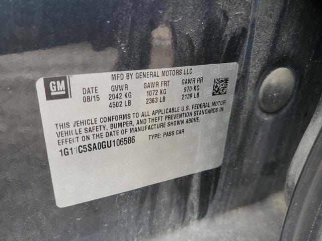 1G11C5SA0GU106586 - 2016 CHEVROLET MALIBU LIM 石墨色 照片 12