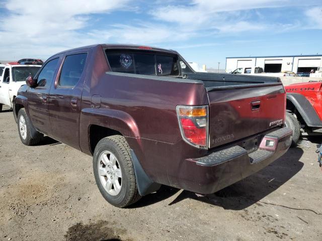 2HJYK16537H544922 - 2007 HONDA RIDGELINE MAROON photo 2