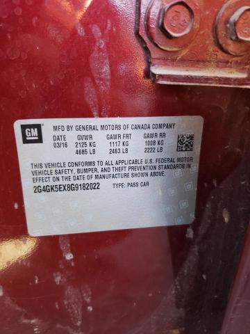 2G4GK5EX8G9182022 - 2016 BUICK REGAL MAROON photo 13