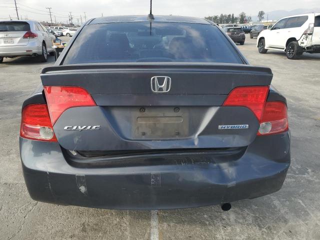 JHMFA36218S012495 - 2008 HONDA CIVIC HYBR BLUE photo 6