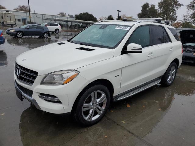 4JGDA5HB2CA012632 - 2012 MERCEDES-BENZ ML 350 4MA WHITE photo 1