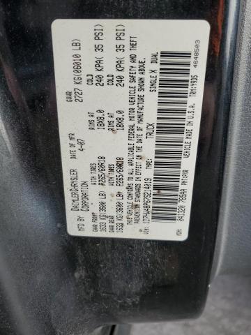 1D7HW48P67S214019 - 2007 DODGE DAKOTA QUA BLACK photo 12