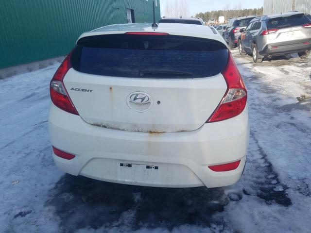 KMHCT5AE0DU129703 - 2013 HYUNDAI ACCENT WHITE photo 6