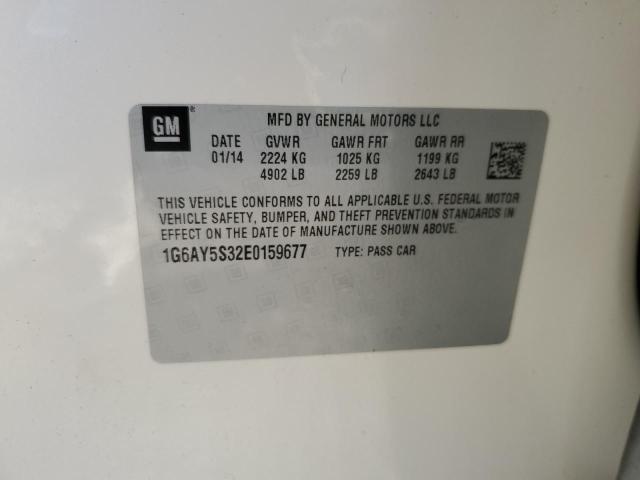 1G6AY5S32E0159677 - 2014 CADILLAC CTS PERFOR კრემისფერი ფოტო 12