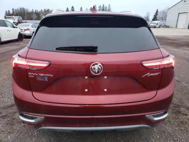 LRBFZSR49MD184532 - 2021 BUICK ENVISION A BURGUNDY photo 6