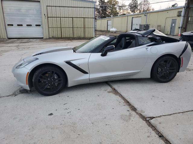 1G1YB2D75K5106216 - 2019 CHEVROLET CORVETTE S SILVER photo 1