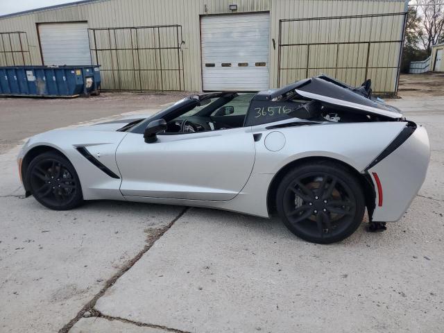 1G1YB2D75K5106216 - 2019 CHEVROLET CORVETTE S SILVER photo 2