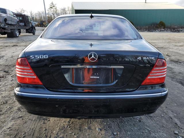 WDBNG84J03A345559 - 2003 MERCEDES-BENZ S 500 4MAT BLACK photo 6