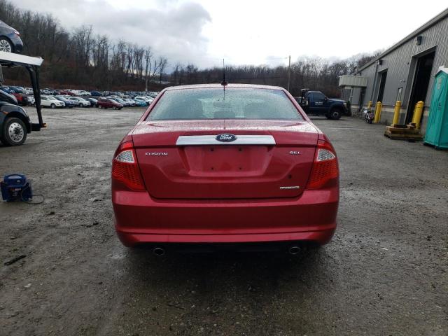 3FAHP0JG0CR223031 - 2012 FORD FUSION SEL RED photo 6