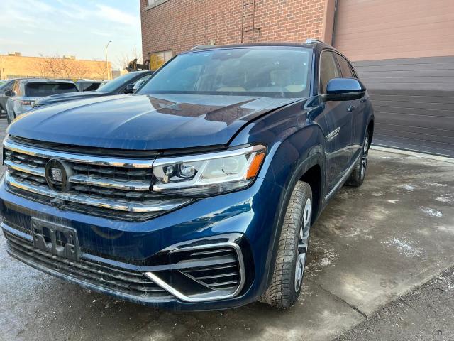 1V2FE2CA3MC236611 - 2021 VOLKSWAGEN ATLAS CROS BLUE photo 2