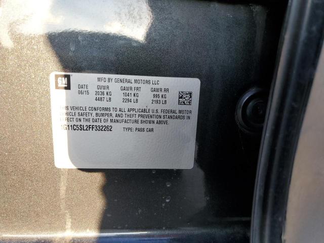 1G11C5SL2FF332262 - 2015 CHEVROLET MALIBU 1LT 灰色 照片 12