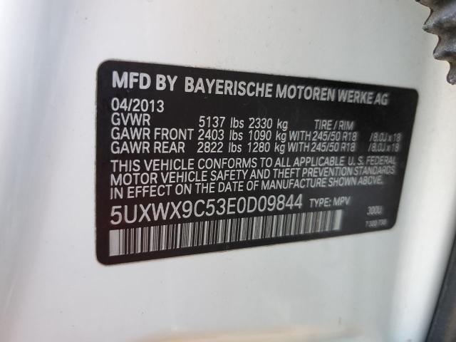 5UXWX9C53E0D09844 - 2014 BMW X3 XDRIVE2 WHITE photo 13