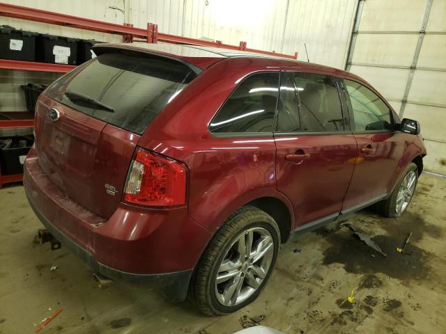 2FMDK4JC4DBC62017 - 2013 FORD EDGE SEL RED photo 3