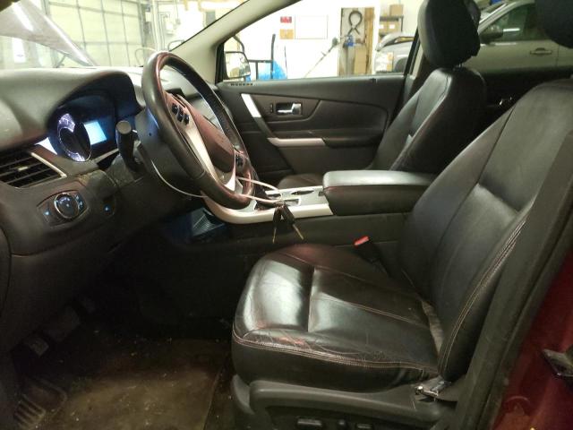 2FMDK4JC4DBC62017 - 2013 FORD EDGE SEL أحمر صورة 7