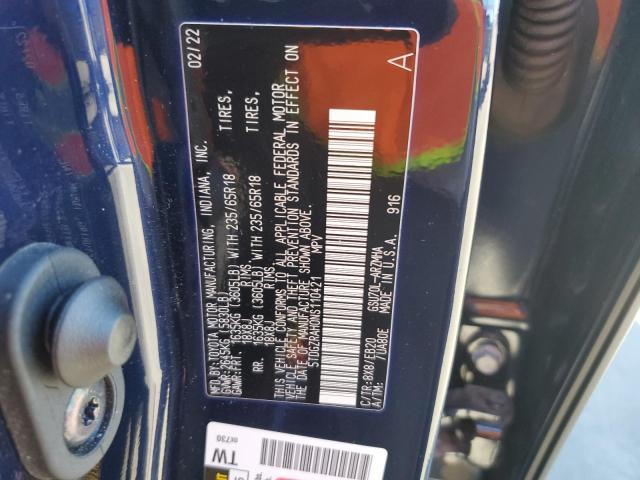 5TDGZRAH0NS110421 - 2022 TOYOTA HIGHLANDER Mavi foto 13