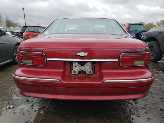 1G1BL53E5PR100131 - 1993 CHEVROLET CAPRICE CL RED photo 6