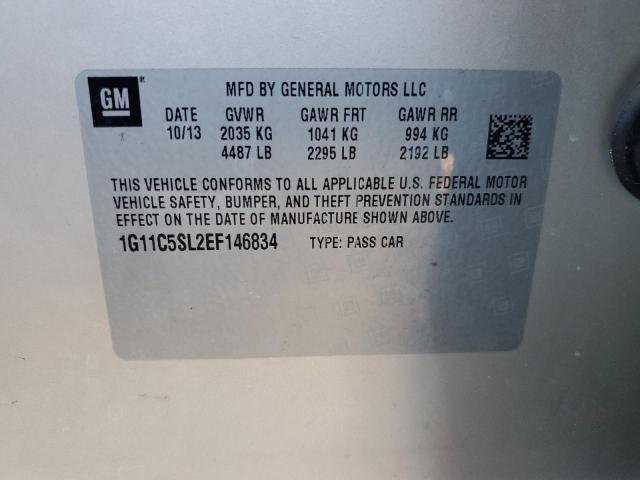 1G11C5SL2EF146834 - 2014 CHEVROLET MALIBU 1LT ოქროსფერი ფოტო 12