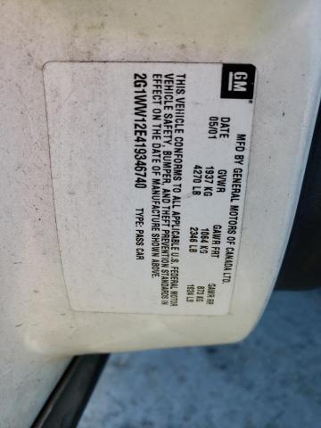 2G1WW12E419****** - 2001 CHEVROLET MONTE CARL 白色 照片 13