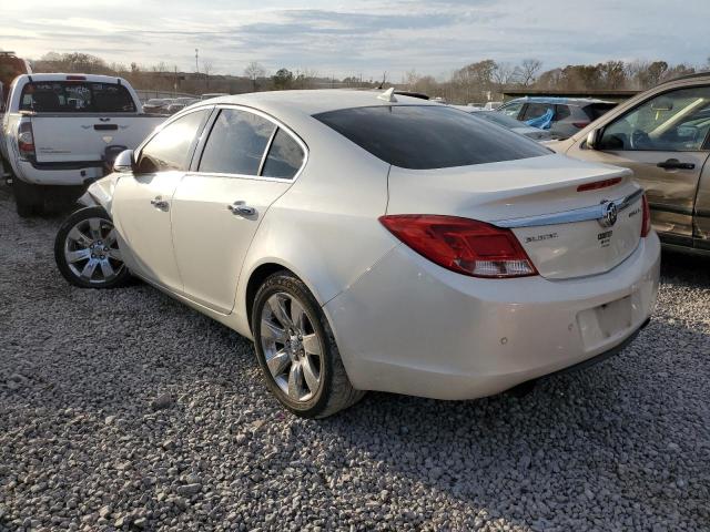 2G4GT5GV7D9182548 - 2013 BUICK REGAL PREM WHITE photo 2