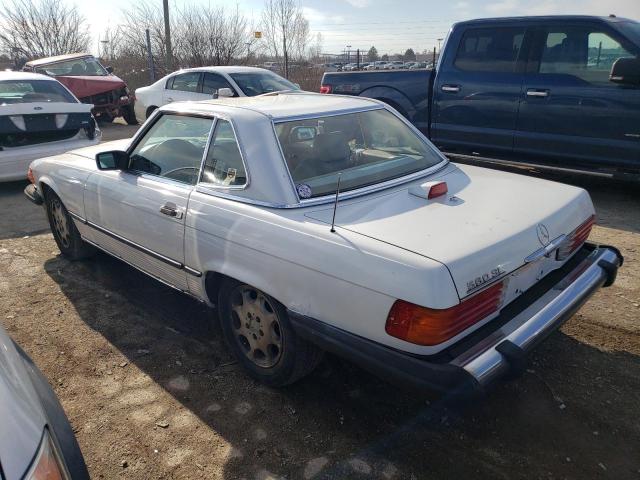 WDBBA48DXHA070257 - 1987 MERCEDES-BENZ 560 SL WHITE photo 2