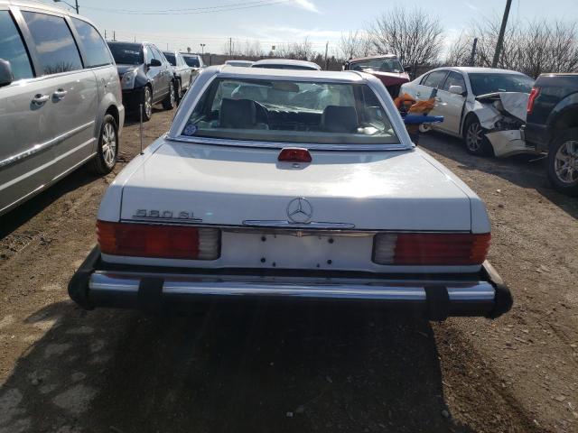 WDBBA48DXHA070257 - 1987 MERCEDES-BENZ 560 SL WHITE photo 6