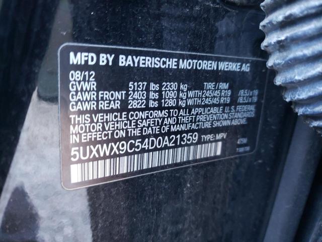 5UXWX9C54D0A21359 - 2013 BMW X3 XDRIVE2 BLACK photo 13