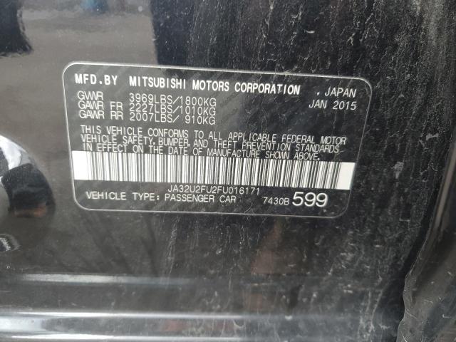 JA32U2FU2FU016171 - 2015 MITSUBISHI LANCER ES BLACK photo 12