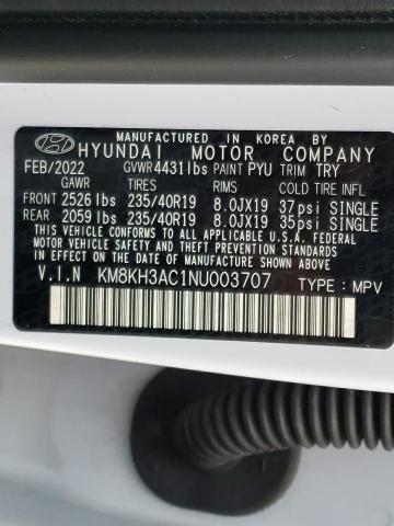 KM8KH3AC1NU003707 - 2022 HYUNDAI KONA N BAS GRAY photo 13