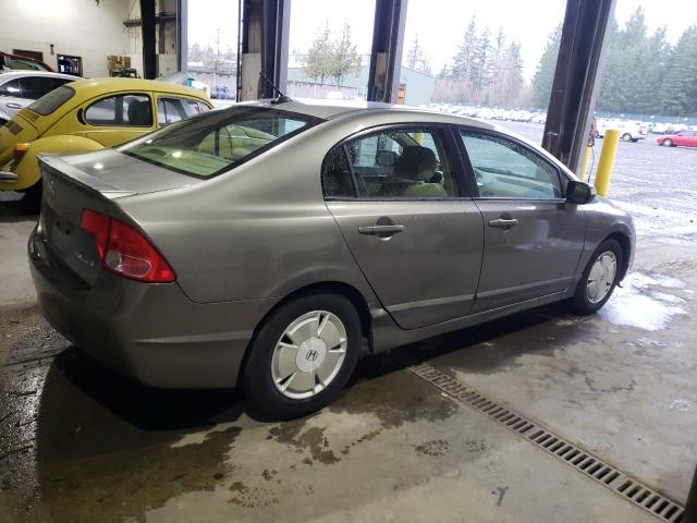 JHMFA36297S023162 - 2007 HONDA CIVIC HYBR GRAY photo 3