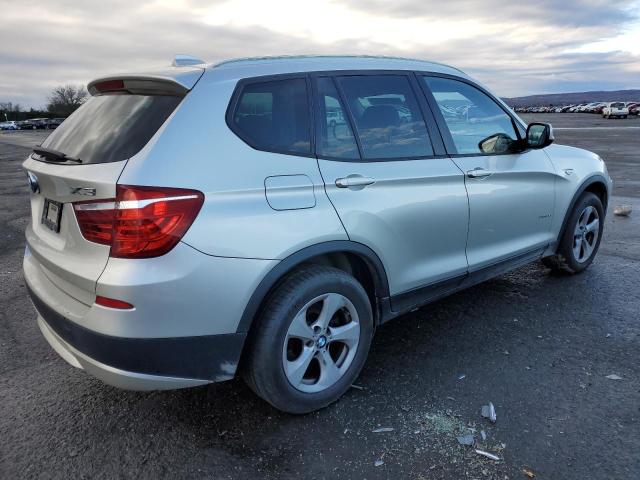 5UXWX5C51BL710647 - 2011 BMW X3 XDRIVE2 SILVER photo 3