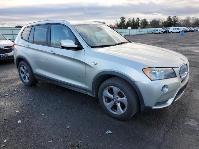 5UXWX5C51BL710647 - 2011 BMW X3 XDRIVE2 SILVER photo 4