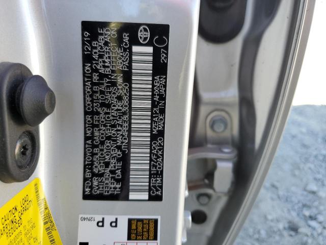 JTND4RBE8L3088250 - 2020 TOYOTA COROLLA SE SILVER photo 13