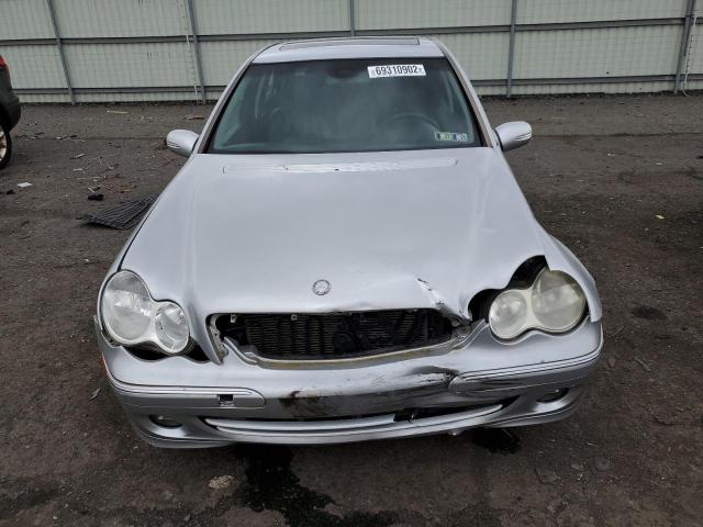 WDBRF92H36F758030 - 2006 MERCEDES-BENZ C 280 4MAT SILVER photo 5